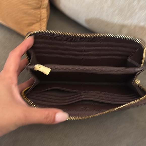 Coach oxblood brown leather zip around wallet. - Picture 3 of 3